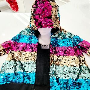 Victoria's Secret 2012 Rainbow Bling Sequin Hoodie XS Limited Edition New W/Tags